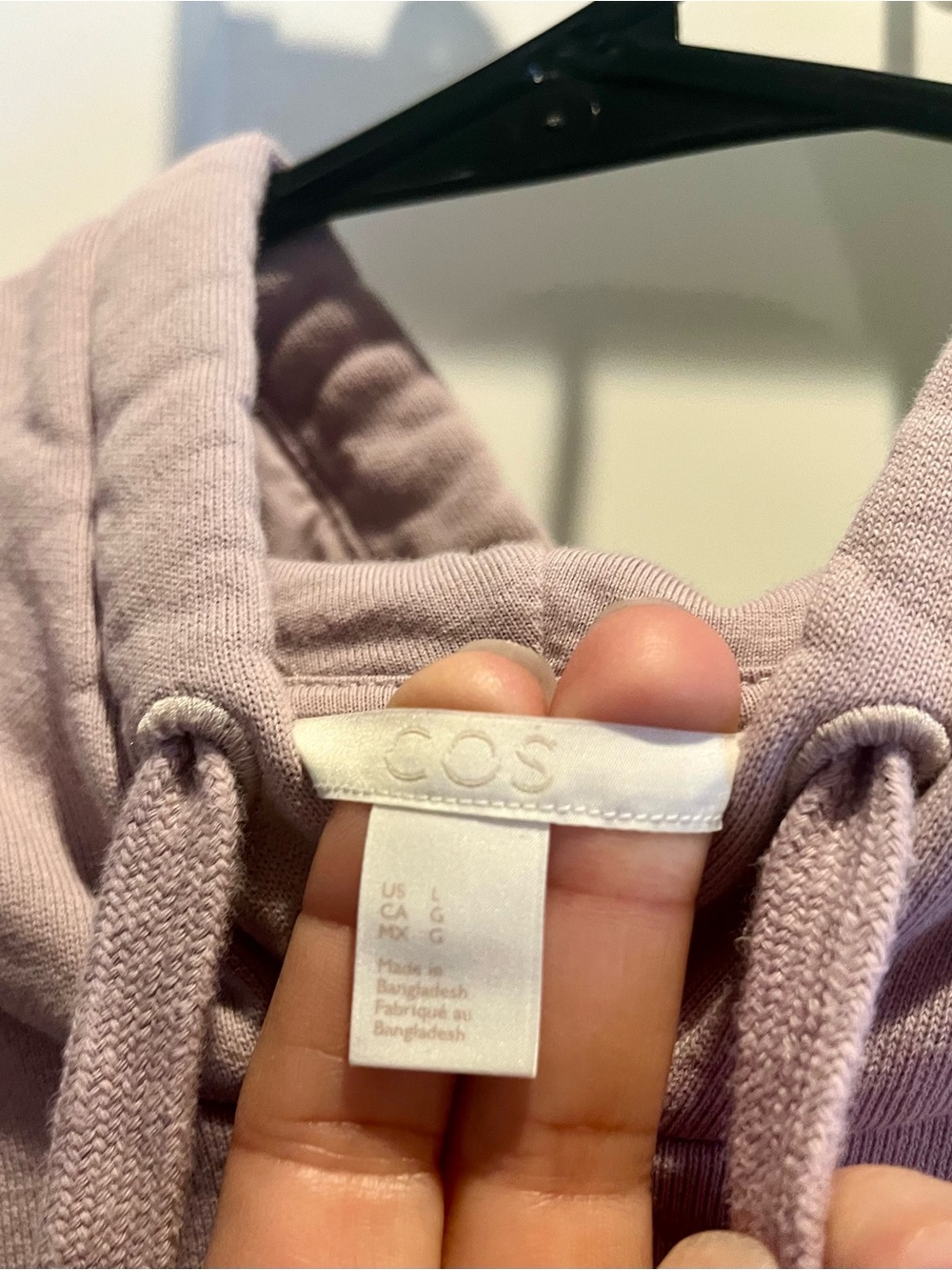 COS Oversized Sweatshirt Hoodie Dress – women’s Size L – Soft Lilac - Picture 5 of 7